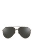首图 - 点击放大 首图 - 点击放大 - LINDA FARROW VINTAGE - Titanium blinker aviator sunglasses