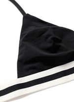 Detail View -Click To Enlarge 'Mon Amour' stripe elastic triangle bralette