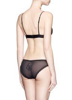 Back View -Click To Enlarge 'Love Lace' eyelash lace crepe bralette