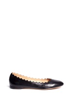 Main View -Click To Enlarge 'Lauren' scalloped edge leather flats