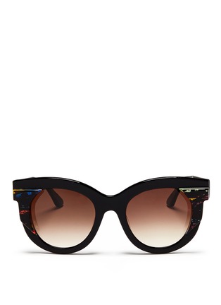 Main View - Click To Enlarge Main View - Click To Enlarge - Thierry Lasry - 'Slutty' pearlescent contrast acetate cat eye sunglasses