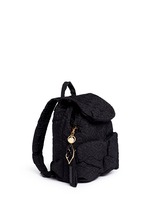Front View -Click To Enlarge 'Bisou' small logo stitch backpack