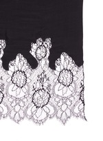 Detail View -Click To Enlarge Floral lace wool blend scarf