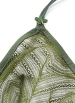 Detail View -Click To Enlarge 'Nightrider' front fastening chevron lace bralette