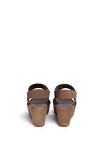 Back View -Click To Enlarge 'Fiona' suede platform wedge sandals