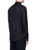 Back View -Click To Enlarge Check plaid patchwork cotton shirt
