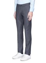 Front View -Click To Enlarge Slim fit wool pants