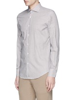 Front View -Click To Enlarge Check cotton shirt