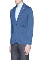Front View -Click To Enlarge Wool knit soft blazer