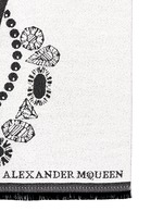 Detail View -Click To Enlarge King and queen skull jacquard scarf