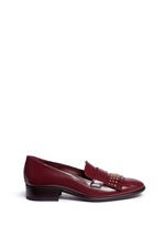 Main View -Click To Enlarge Stud kiltie vamp leather loafers