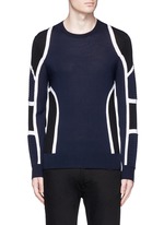 Main View -Click To Enlarge Biker ribbing Merino wool sweater
