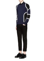 Figure View -Click To Enlarge Biker ribbing Merino wool sweater