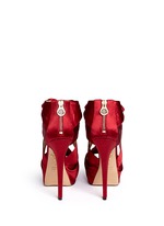 Back View -Click To Enlarge 'Andrea' silk satin platform sandals