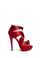 Main View -Click To Enlarge 'Andrea' silk satin platform sandals