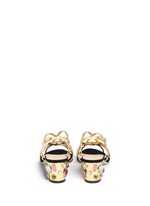 Back View -Click To Enlarge 'Beth' jewel appliqué mirror leather sandals
