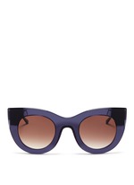 Main View -Click To Enlarge 'Cheeky' matte temple acetate cat eye sunglasses