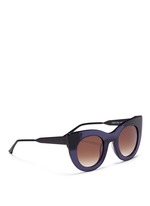 Figure View -Click To Enlarge 'Cheeky' matte temple acetate cat eye sunglasses