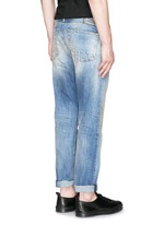 Back View -Click To Enlarge 'Razor' distressed slim fit jeans