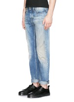 Figure View -Click To Enlarge 'Razor' distressed slim fit jeans