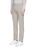 Front View -Click To Enlarge Slim fit cotton twill chinos