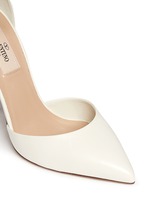 Detail View -Click To Enlarge 'Love Latch' grommet wraparound ankle strap leather pumps
