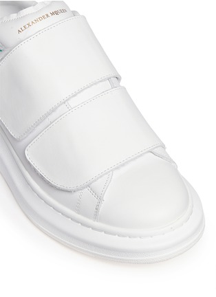 Click To Zoom Alexander McQueen - Chunky outsole suede trim leather sneakers
