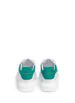 Back View -Click To Enlarge Chunky outsole suede trim leather sneakers