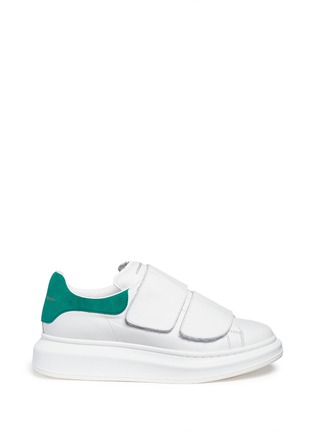 Main View - Click To Enlarge Main View - Click To Enlarge - Alexander McQueen - Chunky outsole suede trim leather sneakers