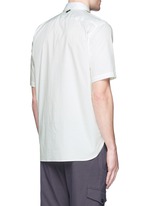 Back View -Click To Enlarge Neon dot scratched button Oxford shirt