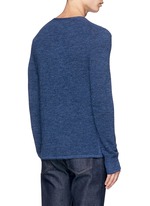 Back View -Click To Enlarge 'Garrett' Merino wool Henley shirt