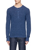 Main View -Click To Enlarge 'Garrett' Merino wool Henley shirt