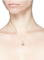 Detail View -Click To Enlarge 18k white gold diamond zodiac charm - Gemini