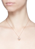 Detail View -Click To Enlarge 18k white gold diamond zodiac charm - Libra