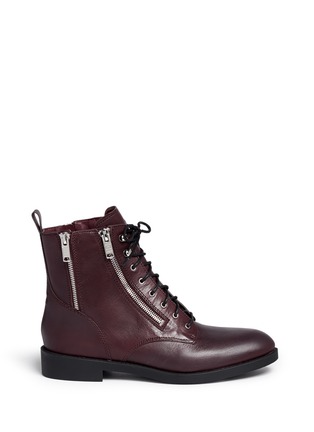 Main View - Click To Enlarge Main View - Click To Enlarge - Marc by Marc Jacobs - 'Montague' multi zip lace-up ankle boots