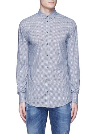 Main View - Click To Enlarge Main View - Click To Enlarge - Dolce & Gabbana - 'Gold' slim fit heart print shirt
