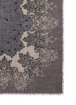 Detail View -Click To Enlarge 'Tela' lace print cashmere scarf