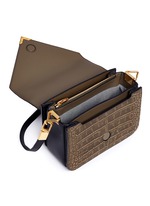 Detail View -Click To Enlarge 'Prisma' small croc lizard embossed sling crossbody bag