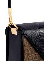 Detail View -Click To Enlarge 'Prisma' small croc lizard embossed sling crossbody bag