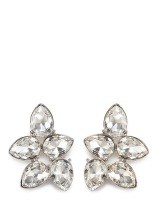 Main View - Click To Enlarge Main View - Click To Enlarge - Kenneth Jay Lane - Teardrop crystal cluster stud earrings