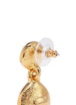 Detail View -Click To Enlarge Faceted crystal drop earrings