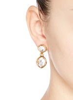 Figure View -Click To Enlarge Faceted crystal drop earrings