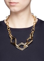 Figure View -Click To Enlarge Rhombus link chain necklace