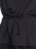 Detail View -Click To Enlarge 'Vienne' geometric cutout plissé pleat drawstring shirt