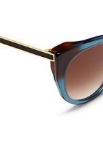 Detail View -Click To Enlarge 'Bunny' matte temple acetate cat eye sunglasses