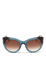 Main View -Click To Enlarge 'Bunny' matte temple acetate cat eye sunglasses