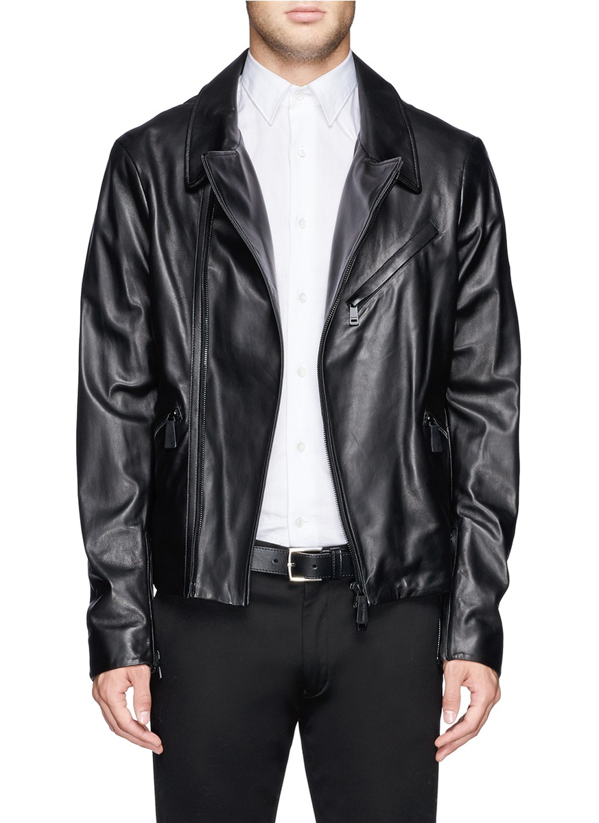 Jil Sander Leather Biker Jacket Lane Crawford Jil Sander Leather Biker Jacket