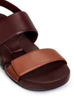 Detail View -Click To Enlarge 'Figulous' leather strap hinged slingback sandals