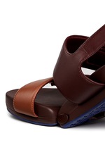 Detail View -Click To Enlarge 'Figulous' leather strap hinged slingback sandals