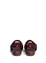 Back View -Click To Enlarge 'Figulous' leather strap hinged slingback sandals